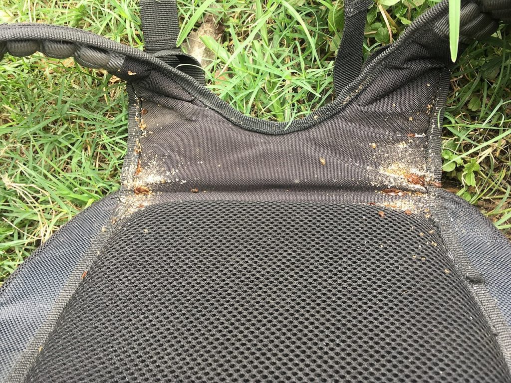 empty shells and castings on a chair
